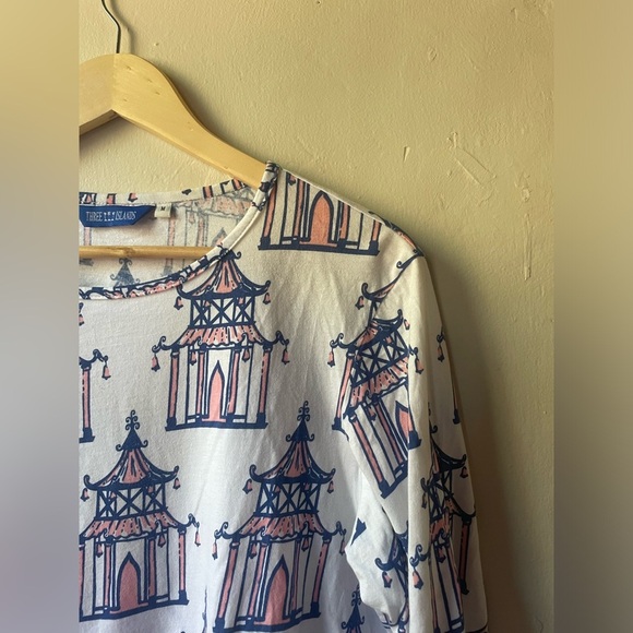 Three Islands Woman’s Cotton Top Size Medium - Picture 4 of 6
